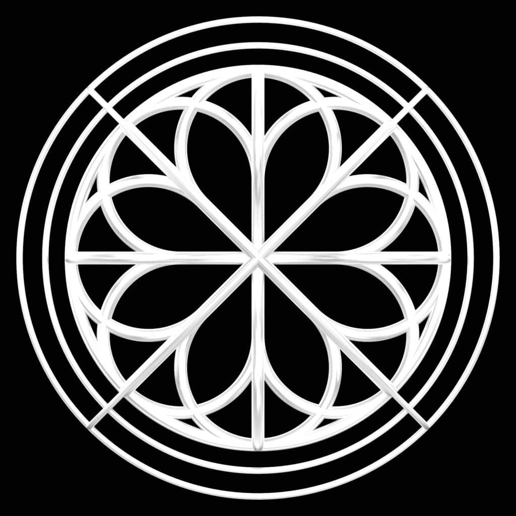 Infinity logo white on black